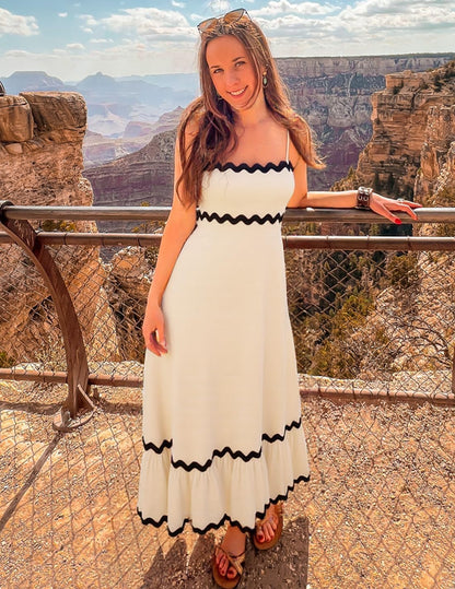 Women'S 2026 Summer Spaghetti Straps Sleeveless Backless Sundress Flowy Smocked Lace Swing a Line Midi Dress - mildlymama