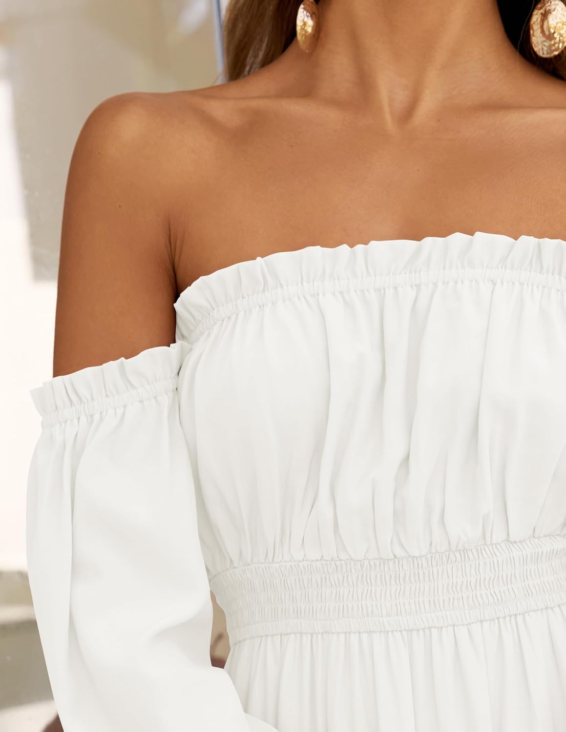 Women'S Boho off Shoulder Wedding Guest Dress 2026 Spring Summer Side Split Flowy a Line Long Maxi Dresses - mildlymama